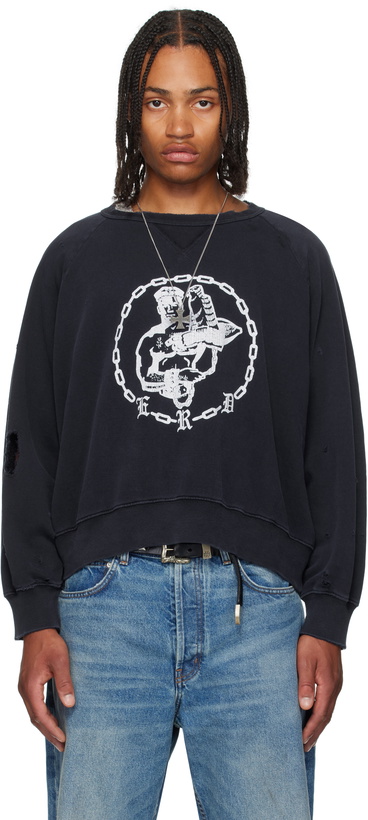 Photo: Enfants Riches Déprimés Navy Enfants En Chaine Raglan Crewneck Sweatshirt