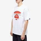 Men's AAPE Team Camo Moonface T-Shirt in White