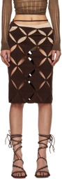 Isa Boulder Brown Argyle Centauri Miniskirt