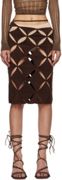 Isa Boulder Brown Argyle Centauri Miniskirt