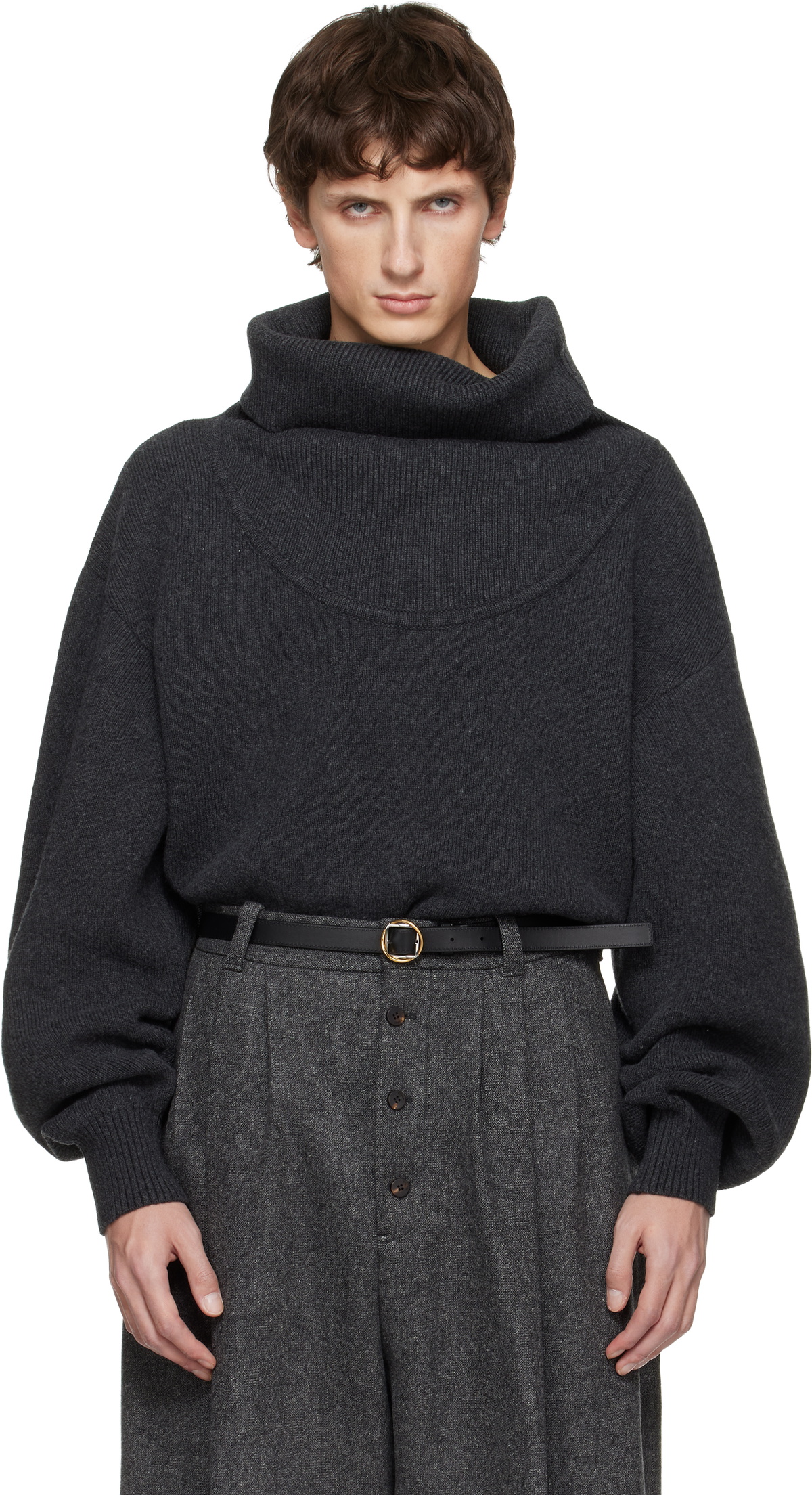 【未使用品】JACQUEMUS LA MAILLE TERAMO ポロシャツ S Jacquemus Navy 'La Maille Teramo' Polo Jacquemus