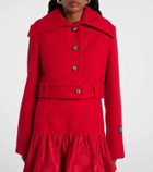 Patou Cropped wool-blend tweed jacket