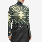 Nanushka Women's Long Sleeve Josa Sprial Top in Spiral Spray