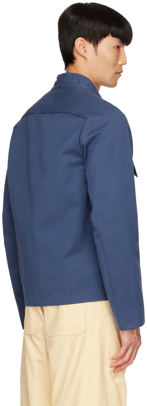 Ermenegildo Zegna Couture SSENSE Exclusive Blue Cotton Blazer