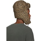 R13 Tan Leopard Canvas Trapper Hat