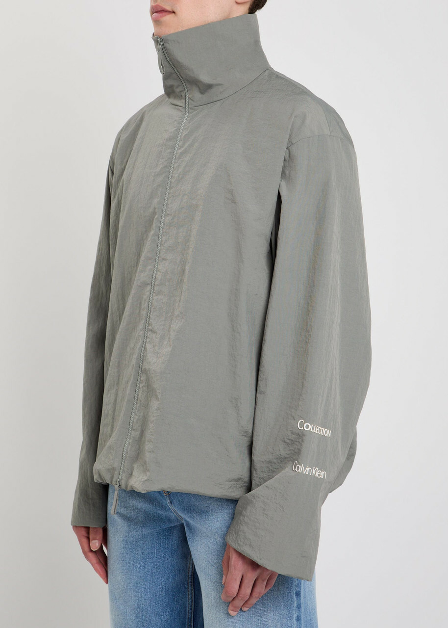 Calvin Klein Preston High-neck Nylon Jacket Grey