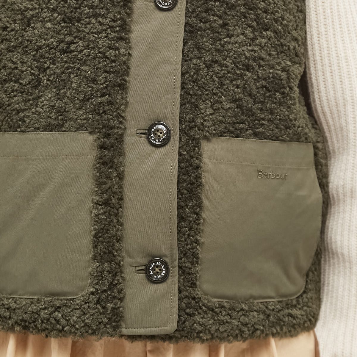 Barbour Women's Kintra Fleece Liner in Olive/Ancient Tartan Barbour