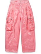 Bottega Veneta - Glossed-Nylon Cargo Trousers - Pink
