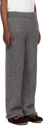 RICE NINE TEN Gray Hand Knitted Jersey Sweatpants