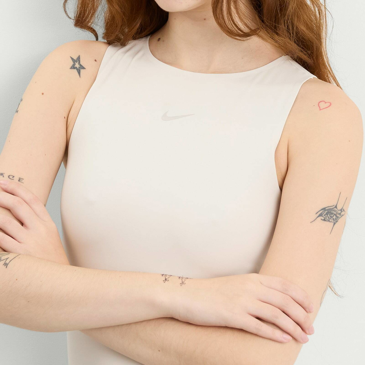 Nike Women's Form Tank Bodysuit in Lt Orewood Brown/Lt Iron Ore