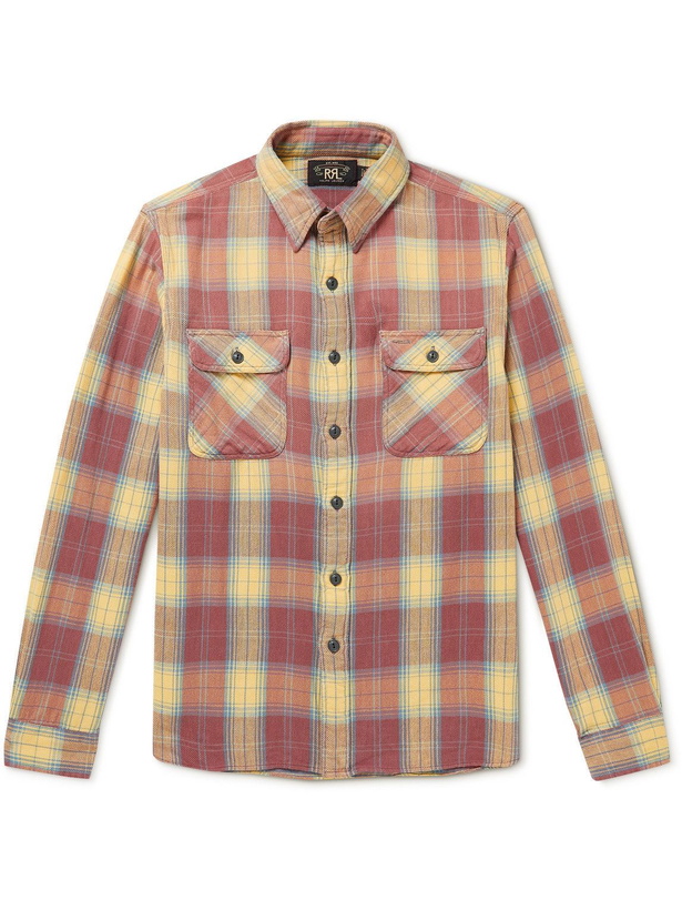 Photo: RRL - Slim-Fit Checked Cotton-Flannel Shirt - Red