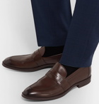 Hugo Boss - Coventry Burnished-Leather Penny Loafers - Brown