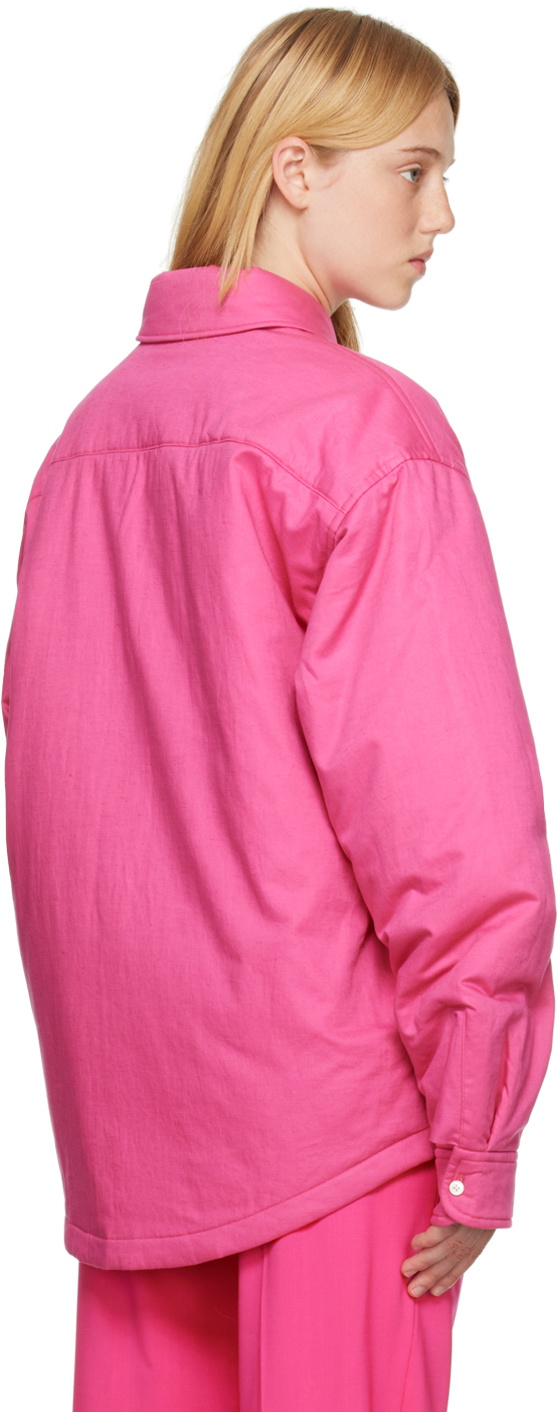 Jacquemus Pink Le Papier 'La Chemise Boulanger' Jacket Jacquemus
