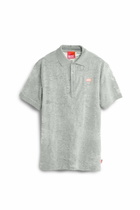 Diesel Polo shirt in all-over devoré jersey - Polos Mens in Grey