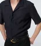 Saint Laurent - Short-sleeved striped silk shirt