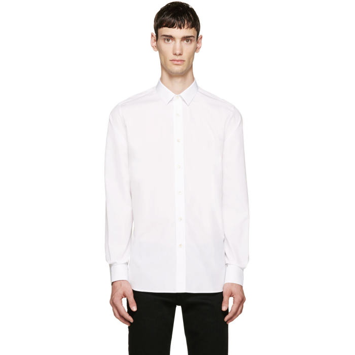 Photo: Saint Laurent White Classic Poplin Shirt