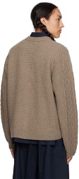 LE17SEPTEMBRE Brown Twisted Cardigan