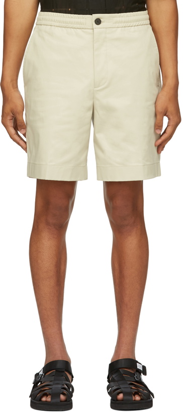 Photo: Solid Homme Beige Cotton Basic Shorts