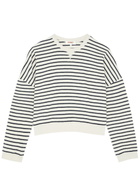 Ymc Almost Grown Striped Terry Sweatshirt Navy