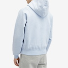 AMI Paris Men's Small A Heart Popover Hoodie in Heather Cashmere Blue