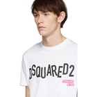 Dsquared2 White Disco Punk Cool Fit T-Shirt