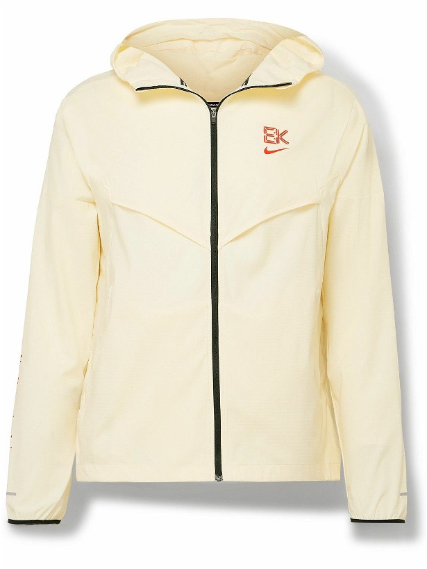 Photo: Nike Running - Eliud Kipchoge Logo-Print Textured Dri-FIT Running Jacket - Neutrals