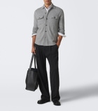 Allude Knitted wool and cashmere shirt