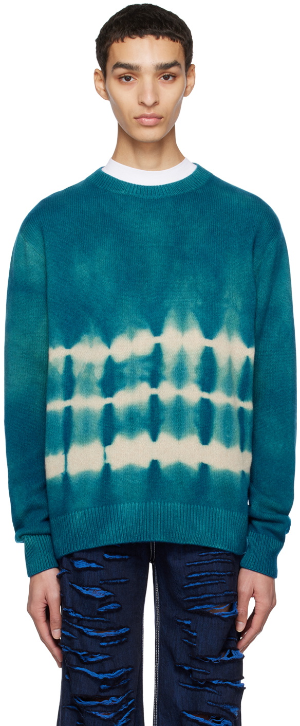 The Elder Statesman Bullseye Thelma cashmere jumper - Blue