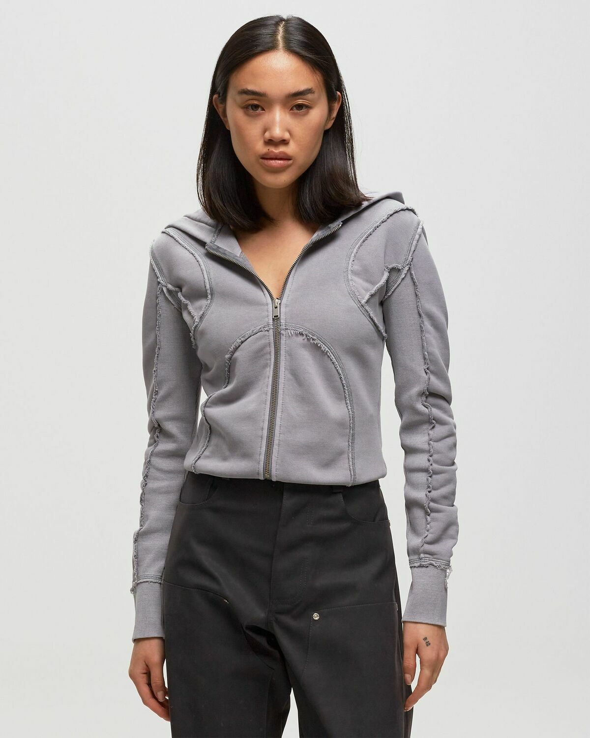 Misbhv X Zipped Hoodie Dove Grey Zippers MISBHV