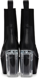 Rick Owens Black Leather Platform Boots