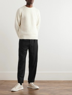 Giorgio Armani - Slim-Fit Pleated Wool-Flannel Trousers - Black