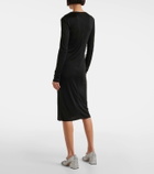 Miu Miu Knitted silk midi dress