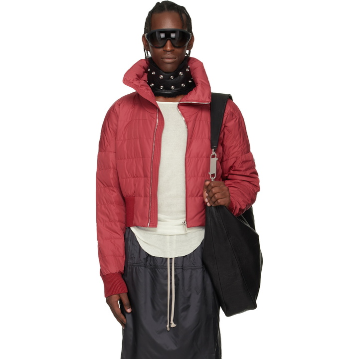 Photo: Rick Owens Moncler + Rick Owens Red Cropped Down Jacket
