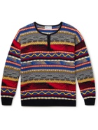 4SDESIGNS - Striped Cotton Half-Zip Sweater - Multi