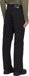 Izzue Black Taslan Pleated Trousers