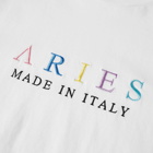 Aries United Colours of Embroidered T-Shirt in White