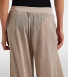 Alaïa Linen and silk wide-leg pants
