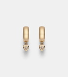 Roxanne First 14kt gold hoop earrings with diamonds