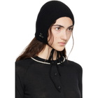 Simone Rocha Black Cashmere Bonnet