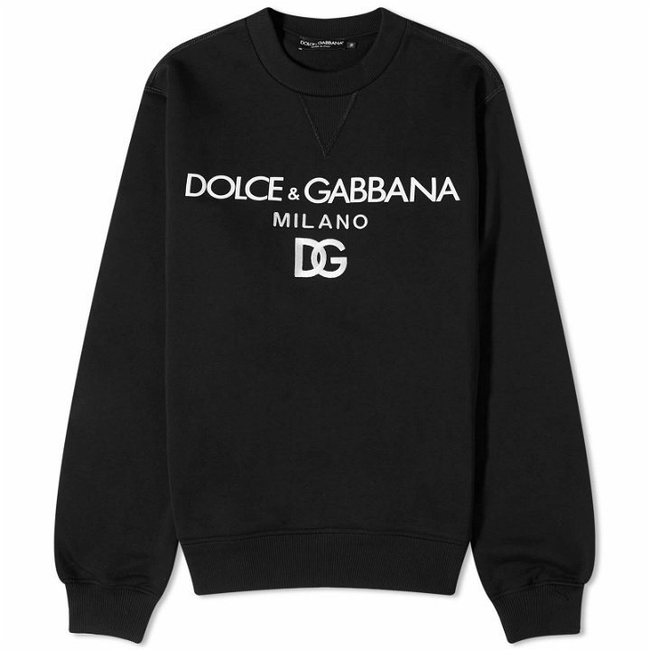 Photo: Dolce & Gabbana Men's Milano Crew Neck Sweat in Black