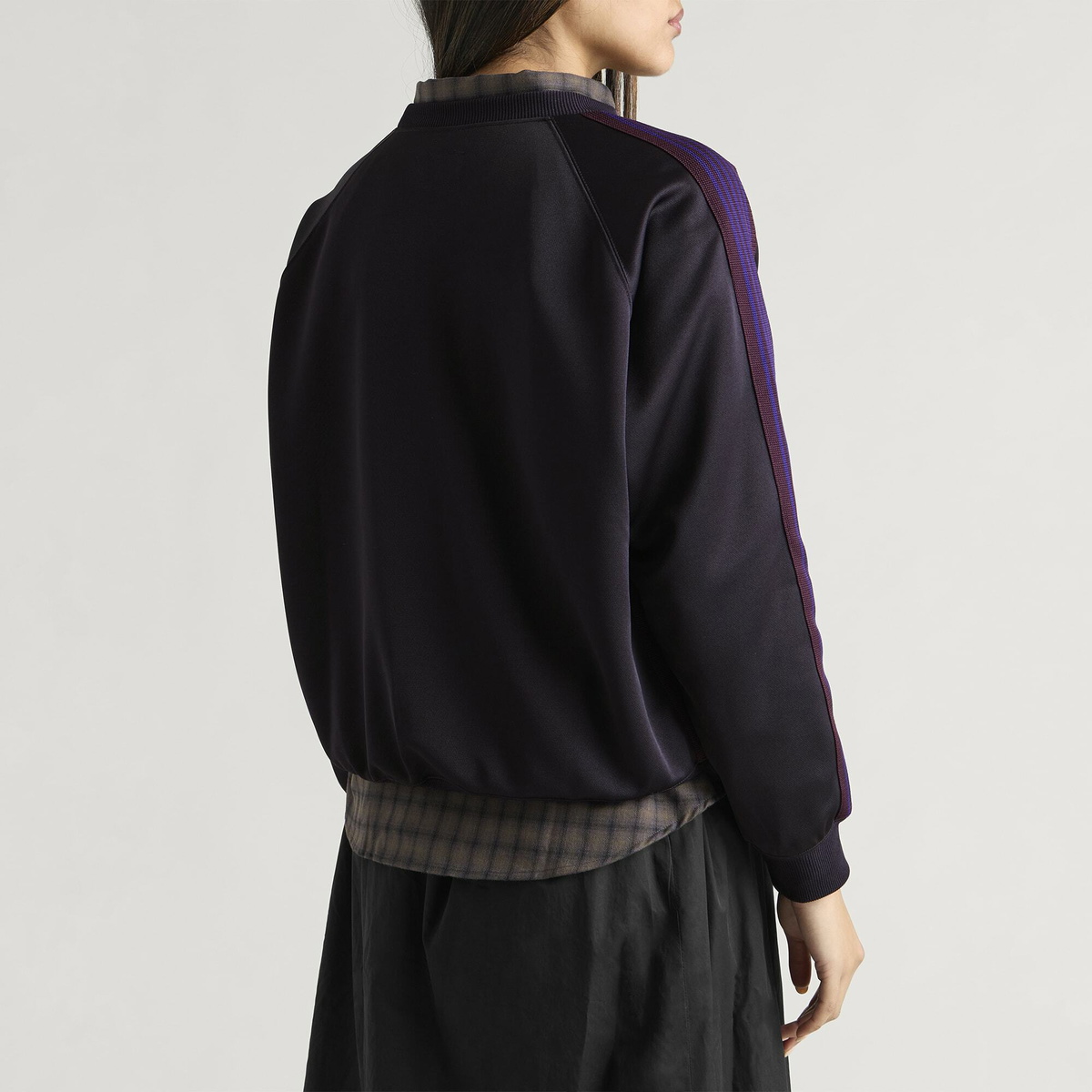 Needles Women's Crew Neck Track Pullover in Purple