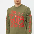 Nancy Men's Long Sleeve World Peace T-Shirt in Green
