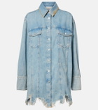 Blumarine Embroidered denim overshirt