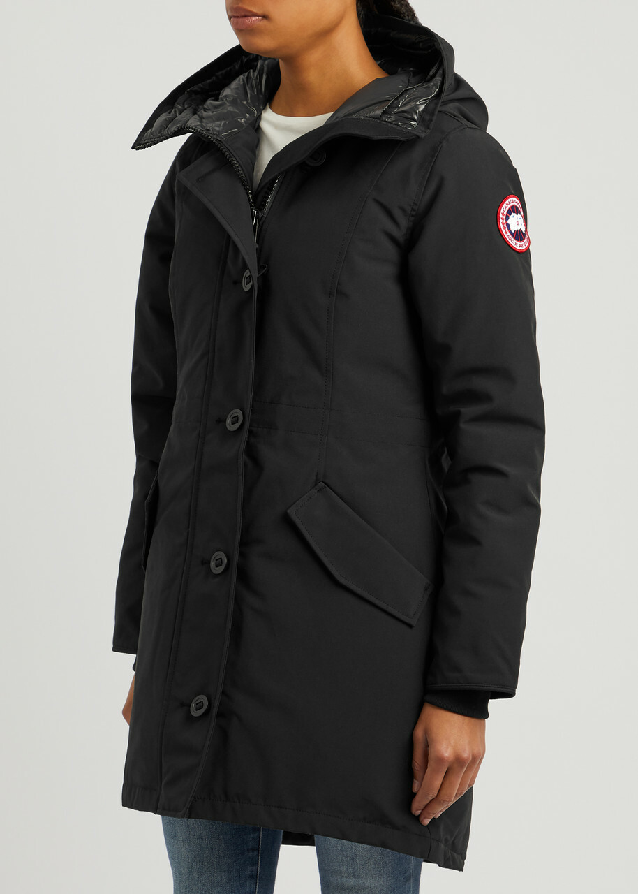 Canada Goose Rossclair Hooded Arctic-tech Parka, Black, Parka, Coat