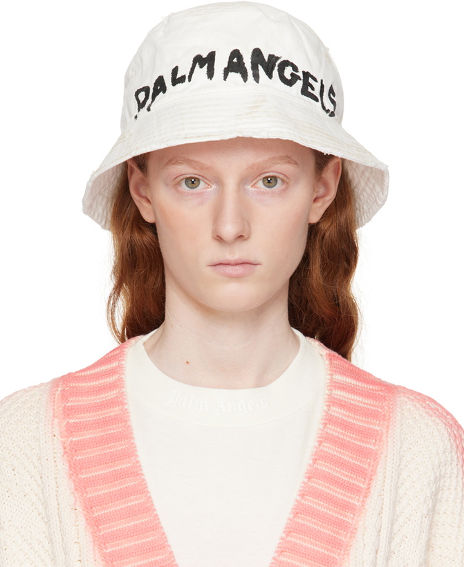 Photo: Palm Angels Off-White Printed Beach Hat