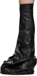 Rick Owens DRKSHDW Black Porterville Fetish Tall Boots