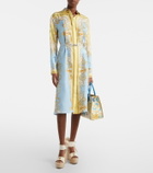 Versace 120 leather platform espadrille wedges