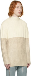 LGN Louis Gabriel Nouchi Off-White Mock Neck Sweater