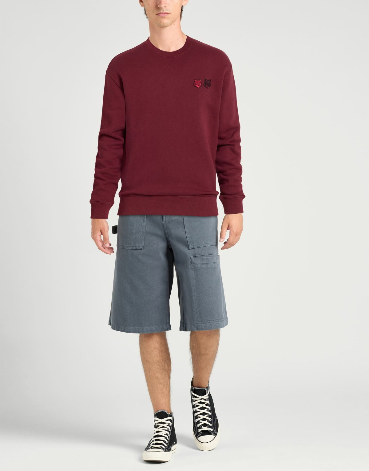 Maison Kitsuné Mens Sweatshirt Burgundy