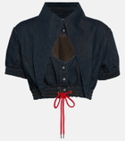Vivienne Westwood Cropped denim cutout top